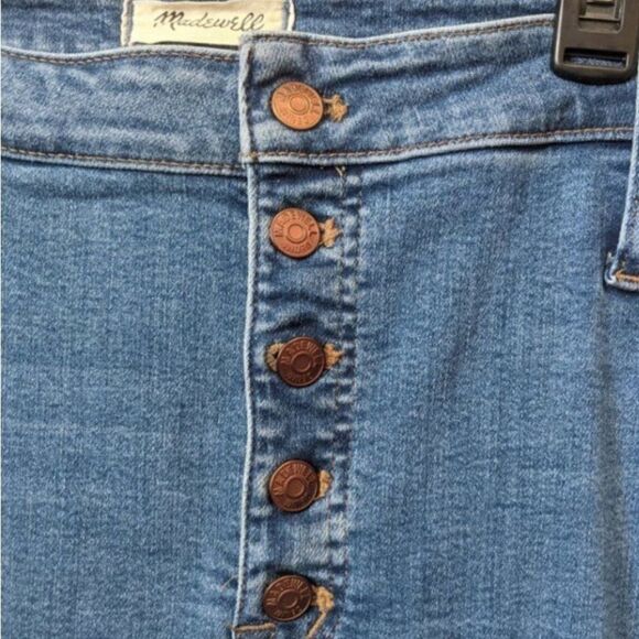 MADEWELL Mid Rise Skinny Crop 5 Button Sz 36 - Picture 7 of 9